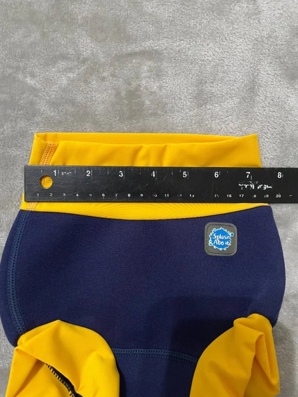 Splash About Happy Nappy Reusable Swim Diaper Navy & Yellow Size 1-2yr & 2-3Yr